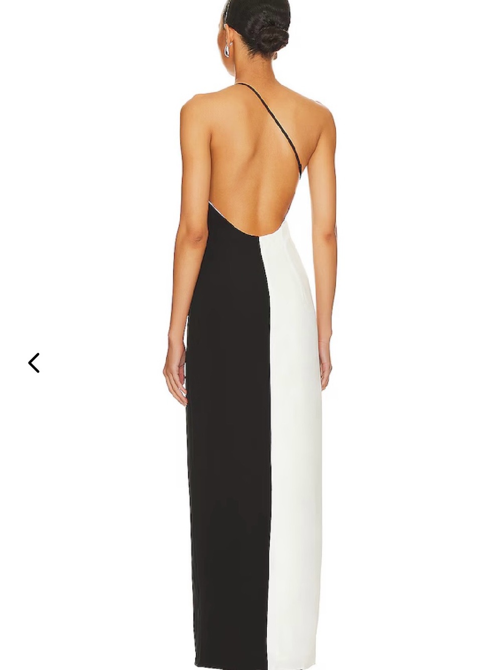 Lovers + Friends Black & White One-Shoulder Maxi Dress - Picture 5 of 5